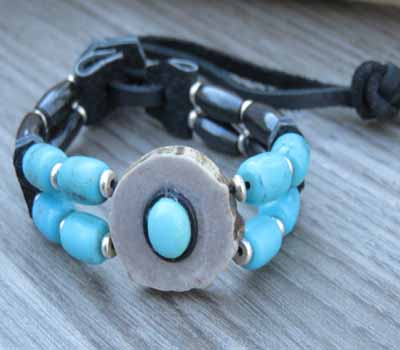 Nacozari Turquoise / Deer Antler Multi-Strand Bracelet